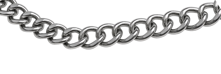 Cadena Plateada en Acero